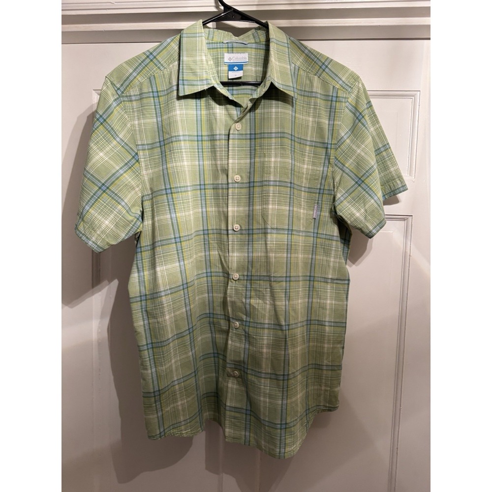 Columbia Blue Button Down Shirt Size Medium Preppy Columbia Shirt